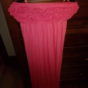 Strapless Maxi Swimsuit Cover Up